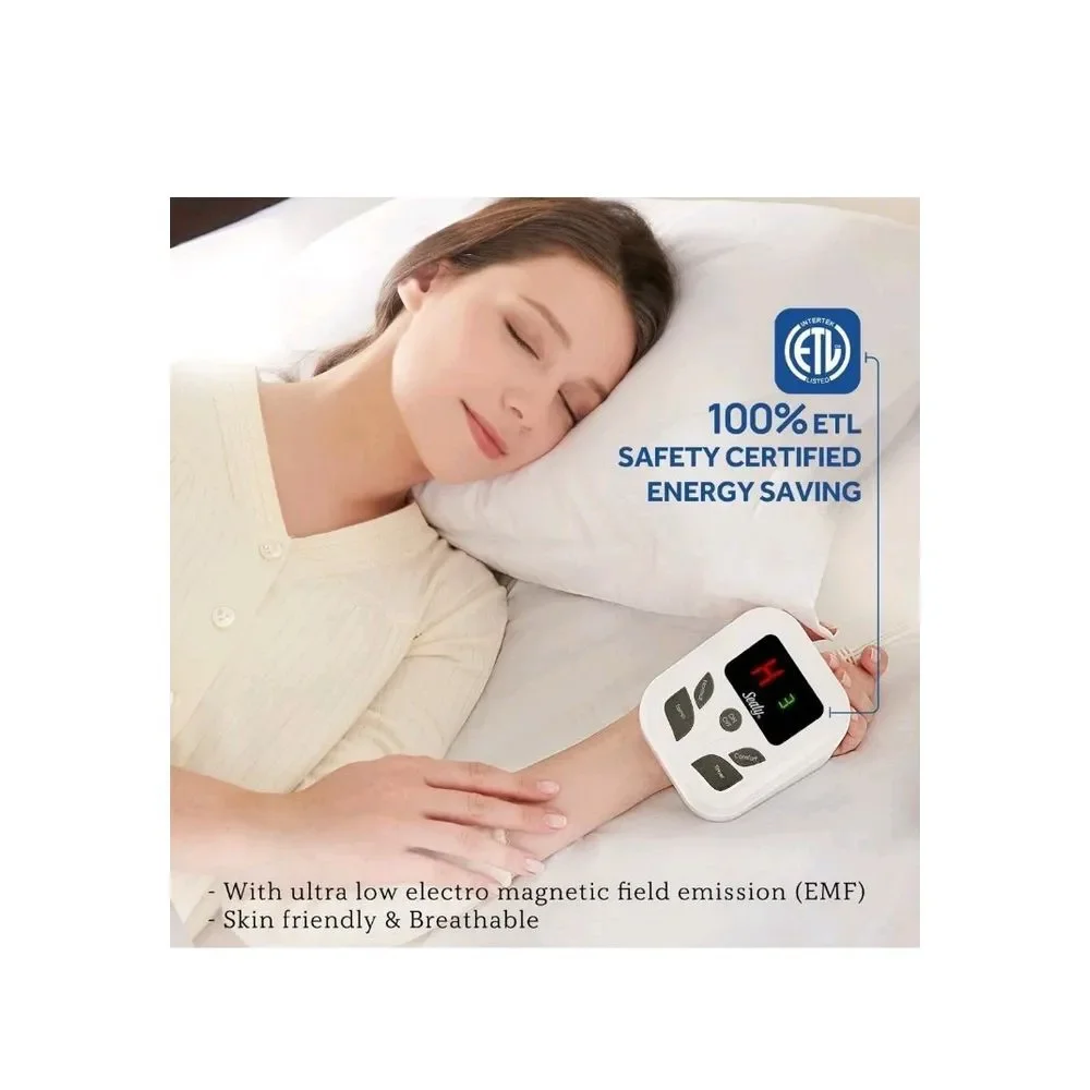 Sealy Heated Mattress Pad Full Size with 10 Heated Settings | Electric Mattre...